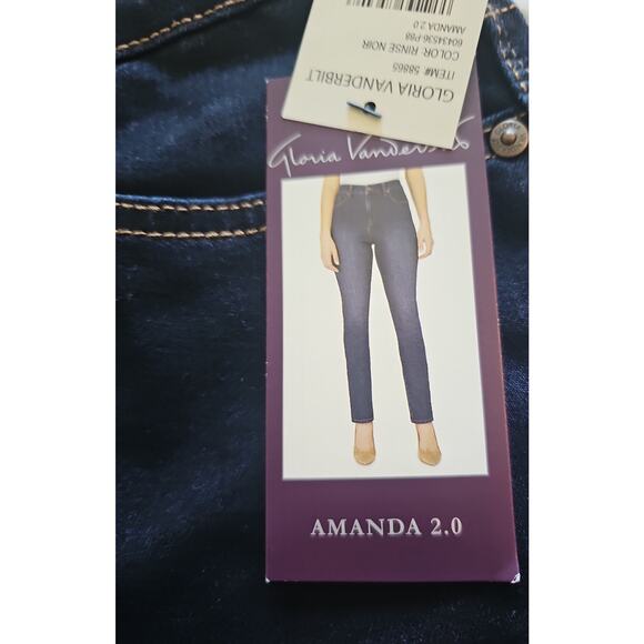 NWT Gloria Vanderbilt Slim Leg Jeans Womens 18 Short Amanda 2.0 Slimming - Picture 2 of 11